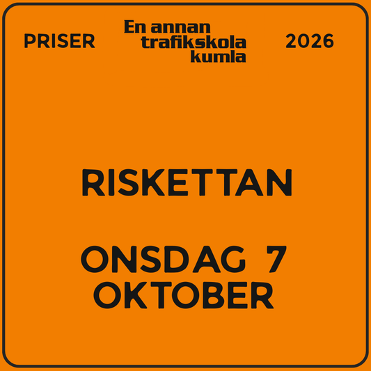 Riskettan – onsdag 7 oktober 2026, 08:30–11:45 (v41)