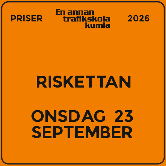 Riskettan – onsdag 23 september 2026, 08:30–11:45 (v39)