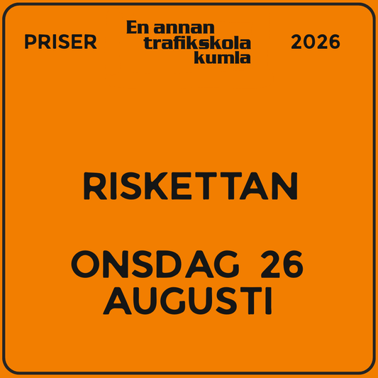 Riskettan – onsdag 26 augusti 2026, 08:30–11:45 (v35)